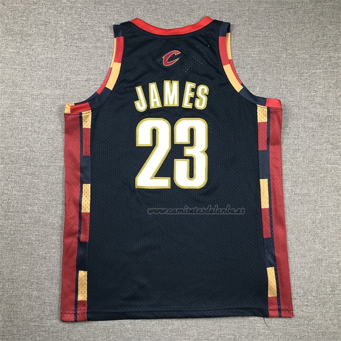 Camiseta Nino Cleveland Cavaliers LeBron James NO 23 Mitchell & Ness 2008-09 Azul